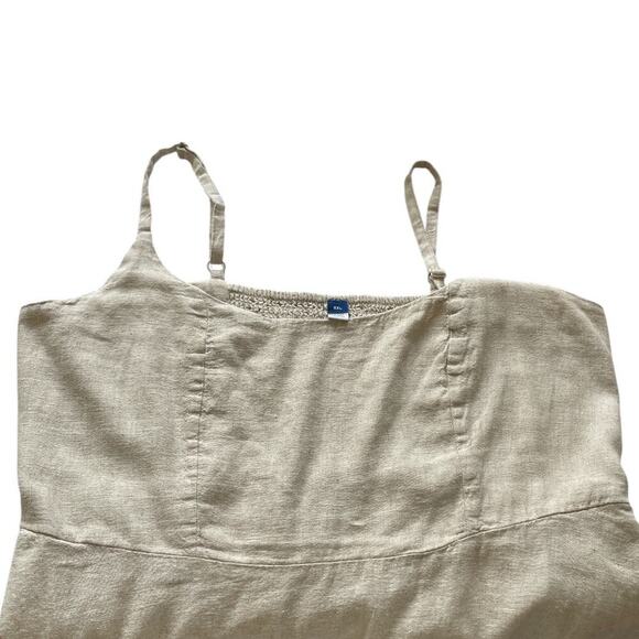 Old Navy Cami Mini Dress Linen Blend Tan XXL NWT Neutral Beach Vacation - Picture 3 of 8
